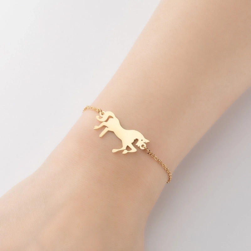 Cute Animal 201 Stainless Steel 18K Gold Plated Bracelets In Bulk
