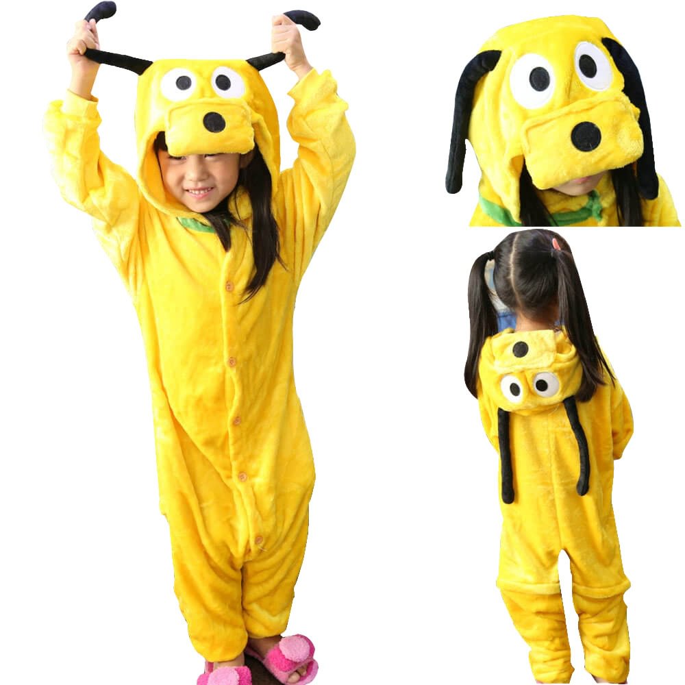 Kids Pluto Dog Onesies Kigurumi Hoodie Animal Pyjama Costume-Pajamasbuy