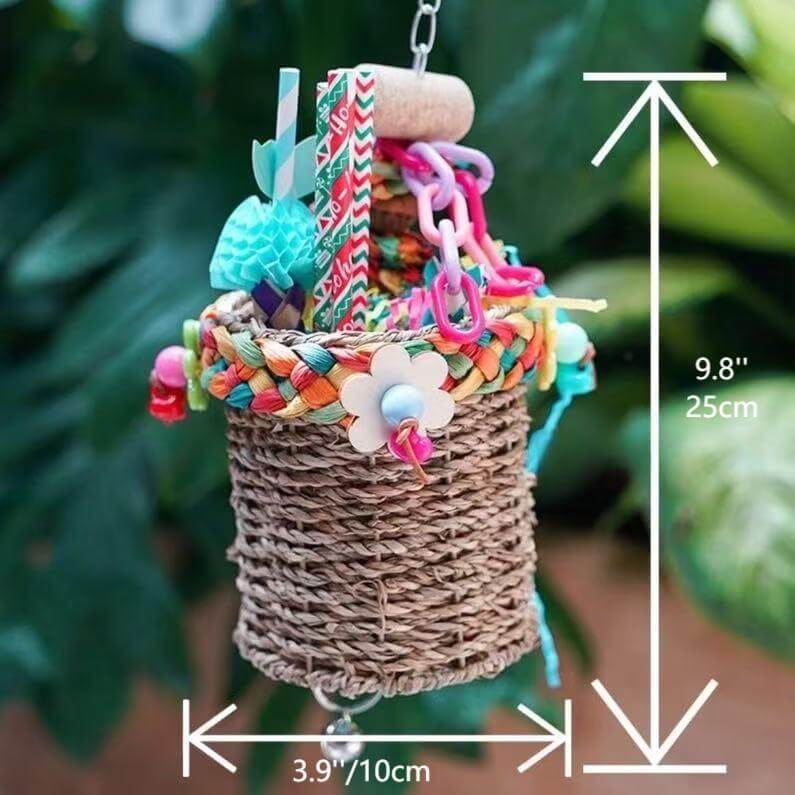 Parrot Chew Kaleidoscope Basket  Birdcagelab