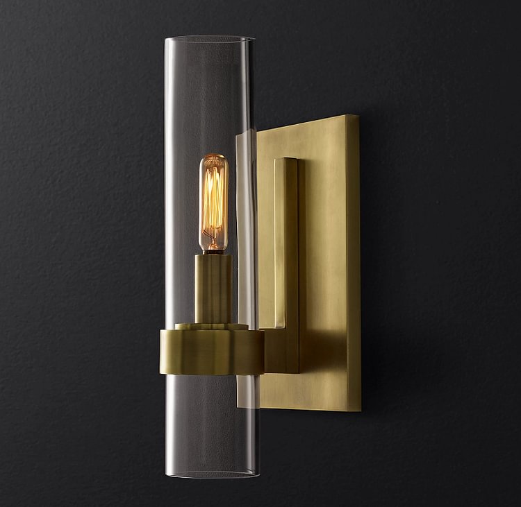 Single Head Modern Minimalist Glass Ravelle Wall Sconce -Love Word Lighting