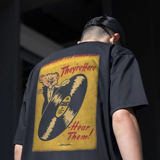 HEAR THEM Printing Casual Men's T-shirt
