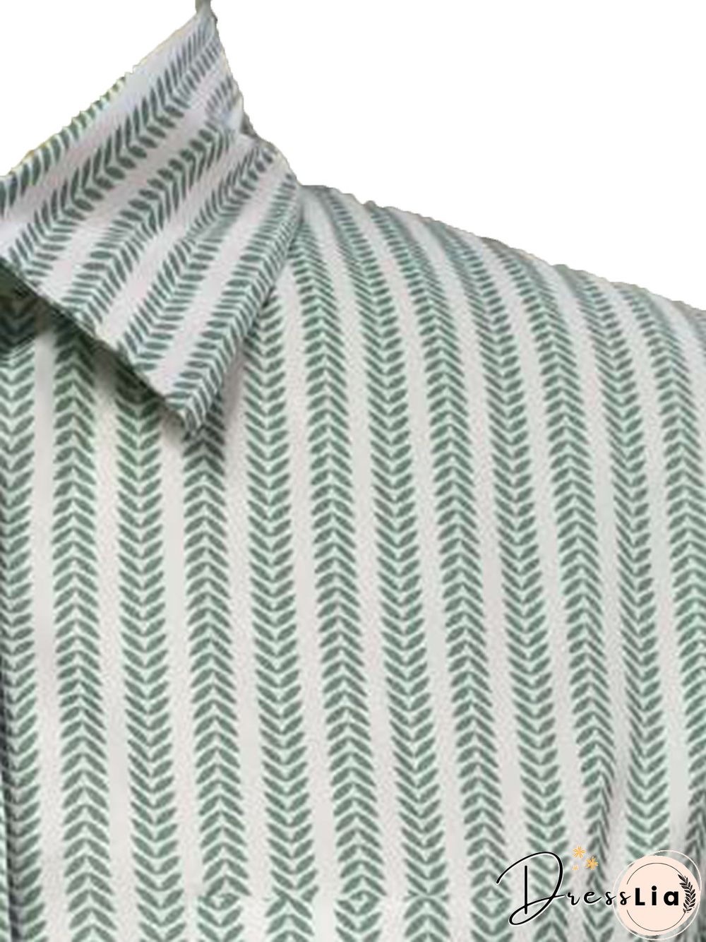 Summer Season Casual Shirt Collar Stripes Short Sleeve Men's Shirts & Tops