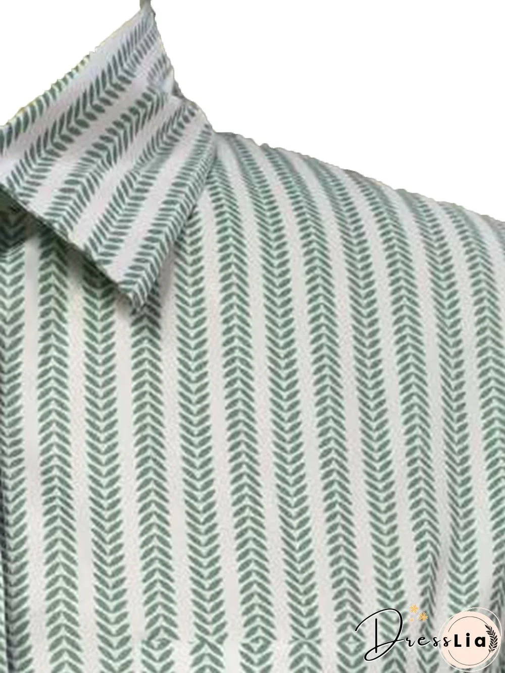 Summer Season Casual Shirt Collar Stripes Short Sleeve Men's Shirts & Tops