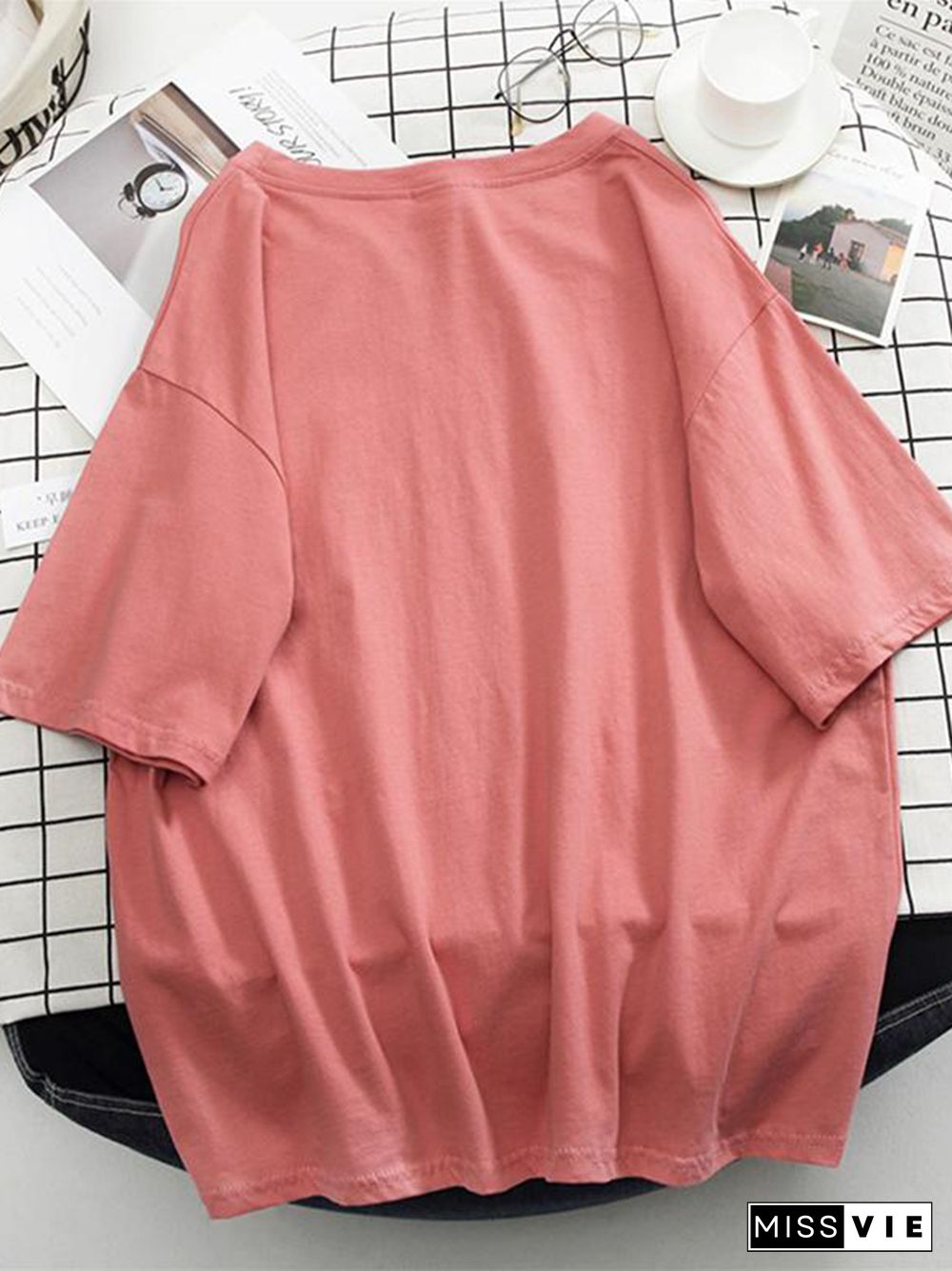 Basic Cotton T Shirt Women Summer New Solid Tees 7 Color Casual Loose Tshirt Korean O Neck Female Tops