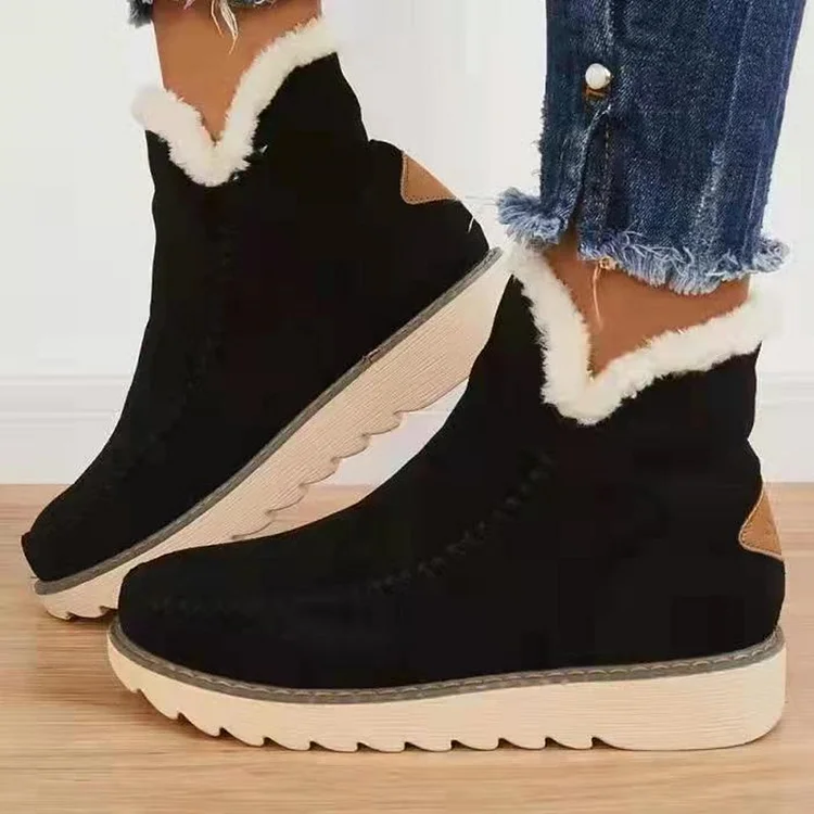 Winter Oversized Warm Suede Snow Boots VangoghDress