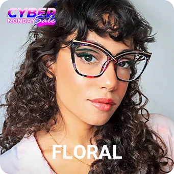 Planete Geometric Floral Full Rim Eyeglasses