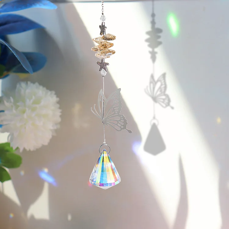 Crystal Windchimes Light Catching Hanging Pendant Light Catcher Jewelry (7)