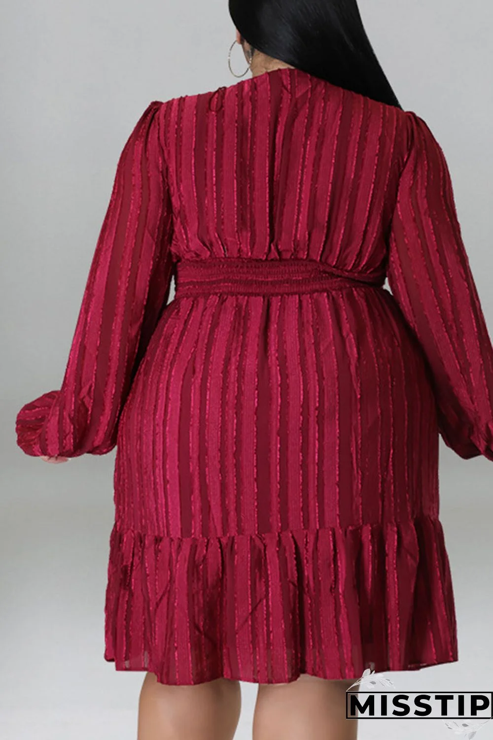 Green Casual Solid Patchwork Fold V Neck Straight Dresses