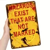 Hazards Warning - Vintage Metal Signs(12*16Inch) - Warning