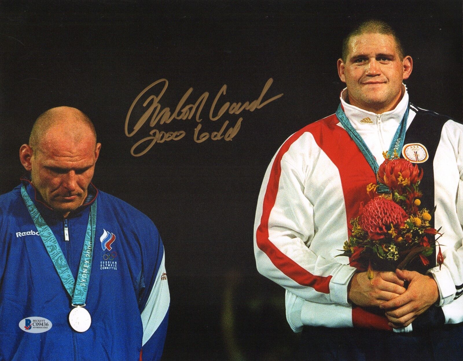 Rulon Gardner Signed 11x14 Photo Poster painting BAS COA 2000 Olympics USA Wrestling Gold Auto 1