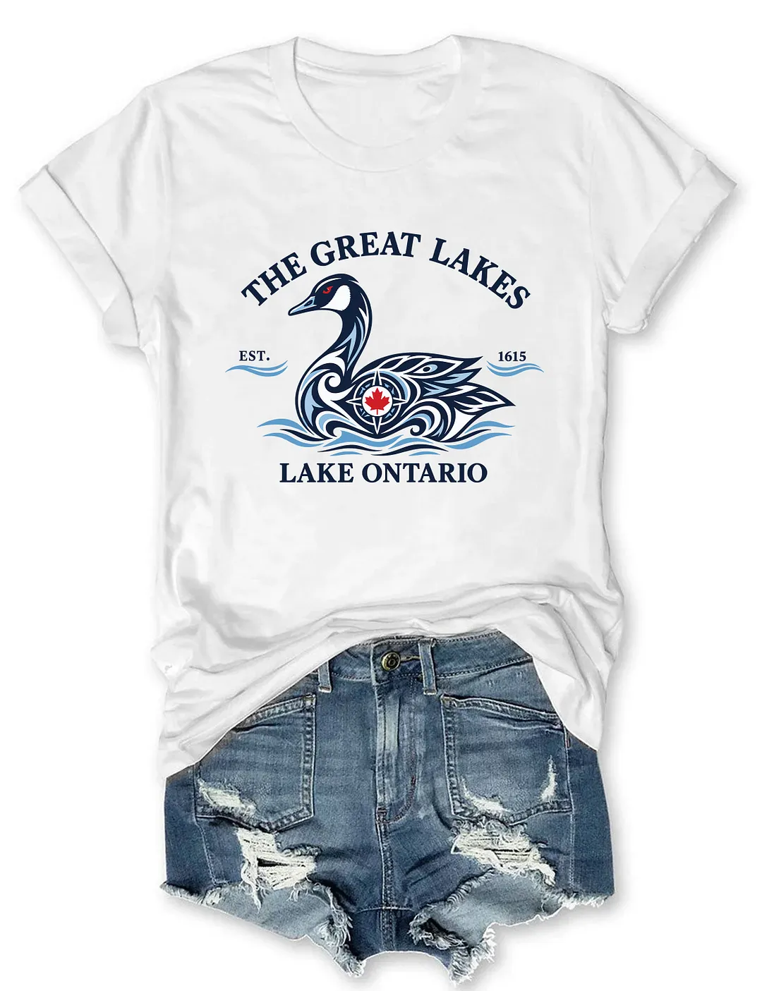 The Great Lakes Lake Ontario Loon Bird T-shirt