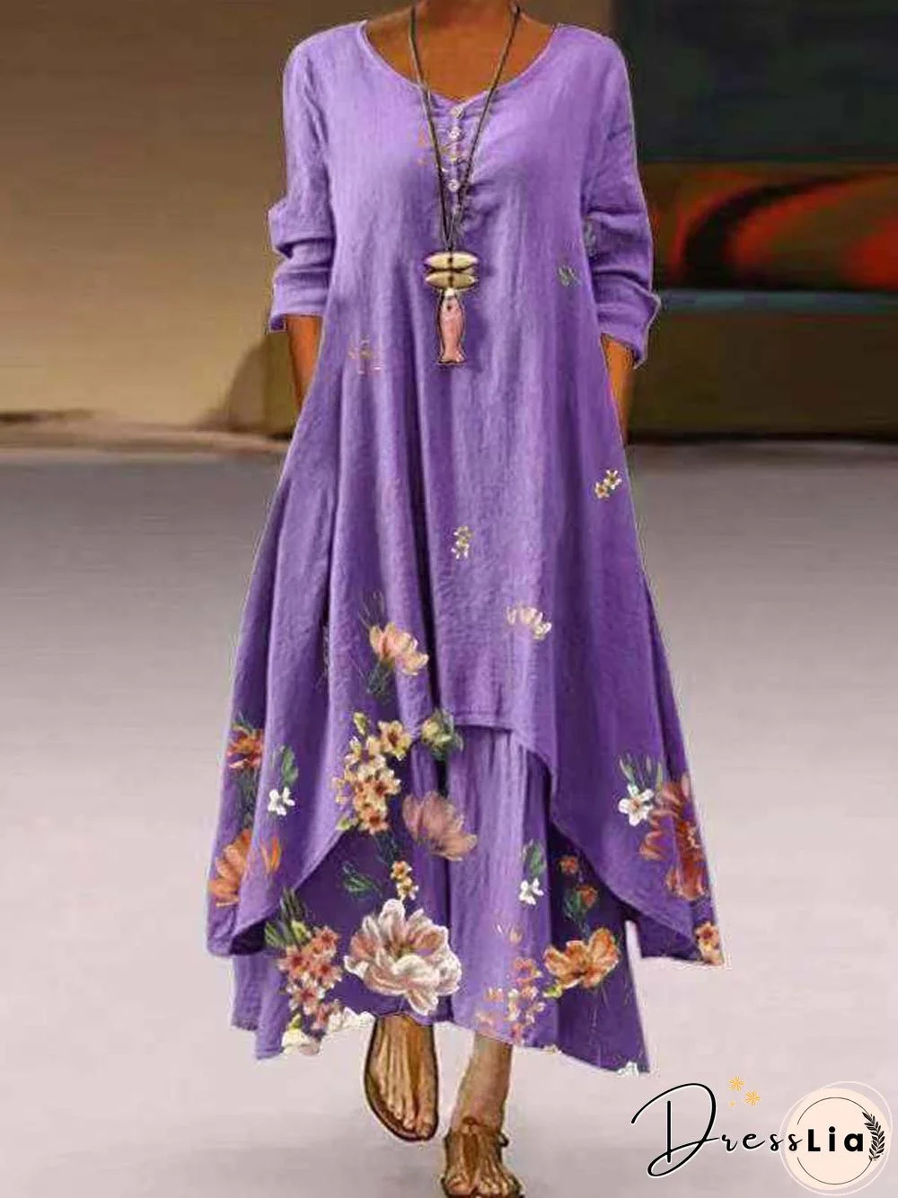 Women Summer Boho Floral Printed A-Line Casual Dresses