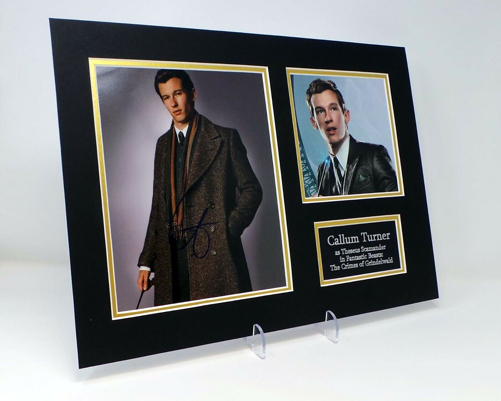 Callum TURNER Signed Mounted Photo Poster painting Display AFTAL COA Theseus in Fantastic Beasts