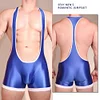 Men's Sexy bodysuit Glossy Seamless Silky Smooth Sexy Bodysuit