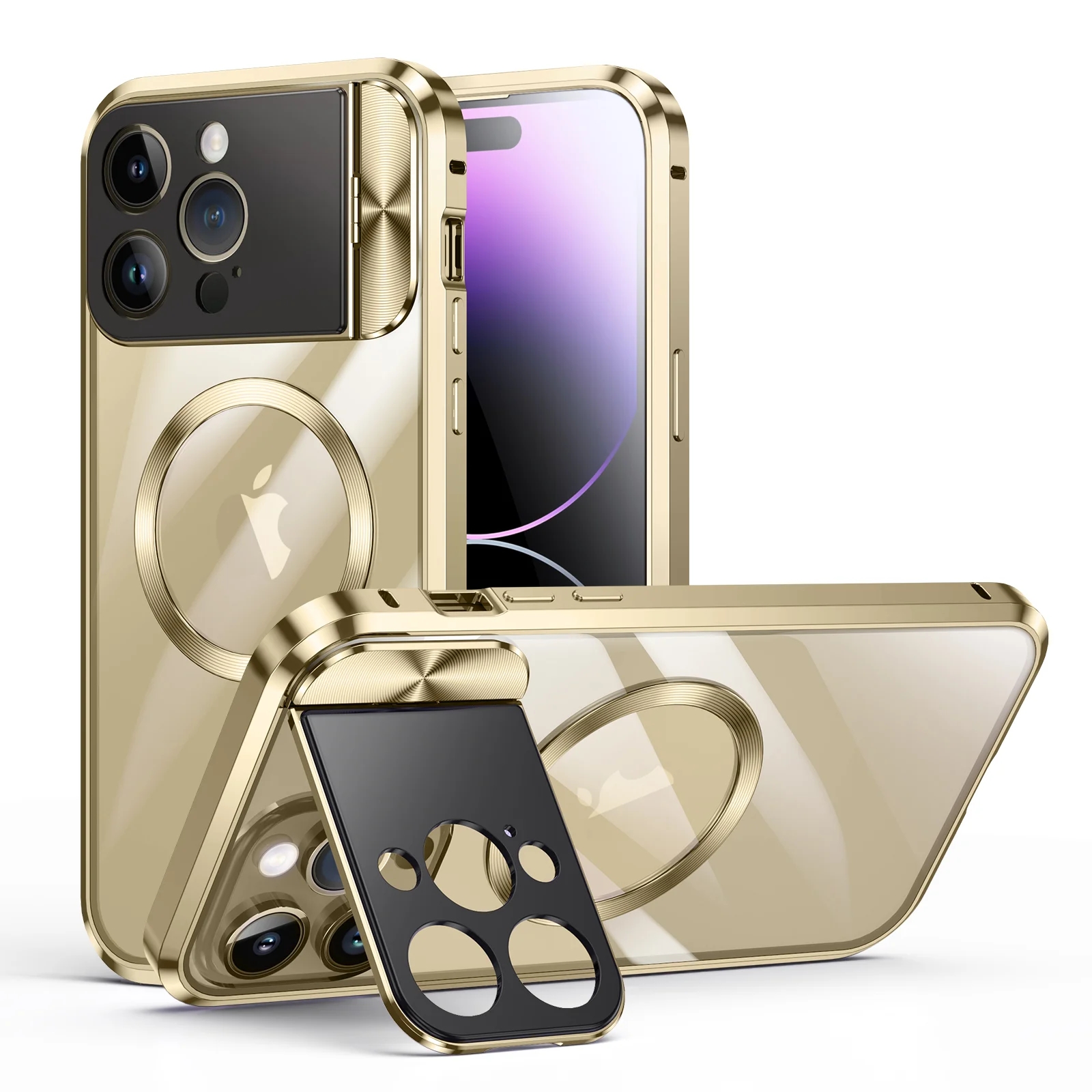 Magnetic Attraction Goggles Bracket Magneto Lock Case Cover For iPhone