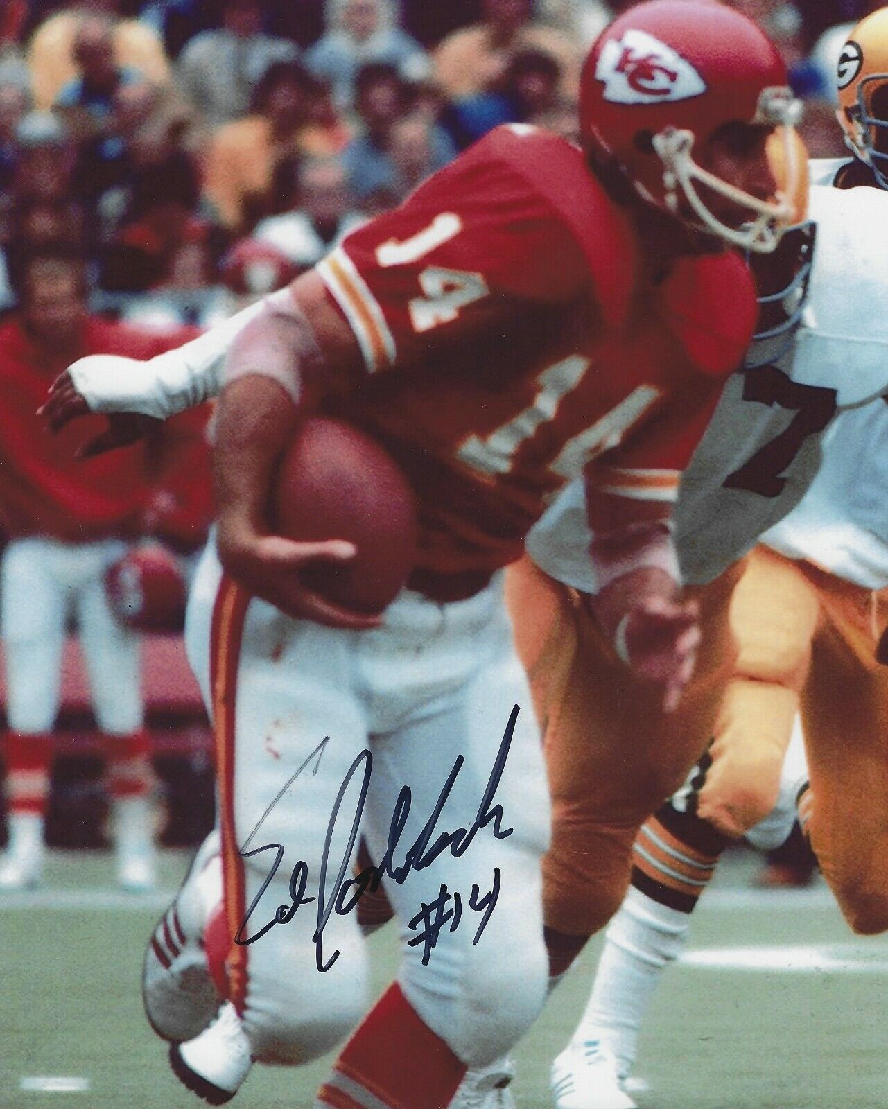 Autographed ED PODOLAK Kansas City Chiefs 8x10 Photo Poster painting w/COA