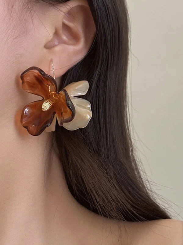 Flower Shape Eardrop Earrings Accessories
