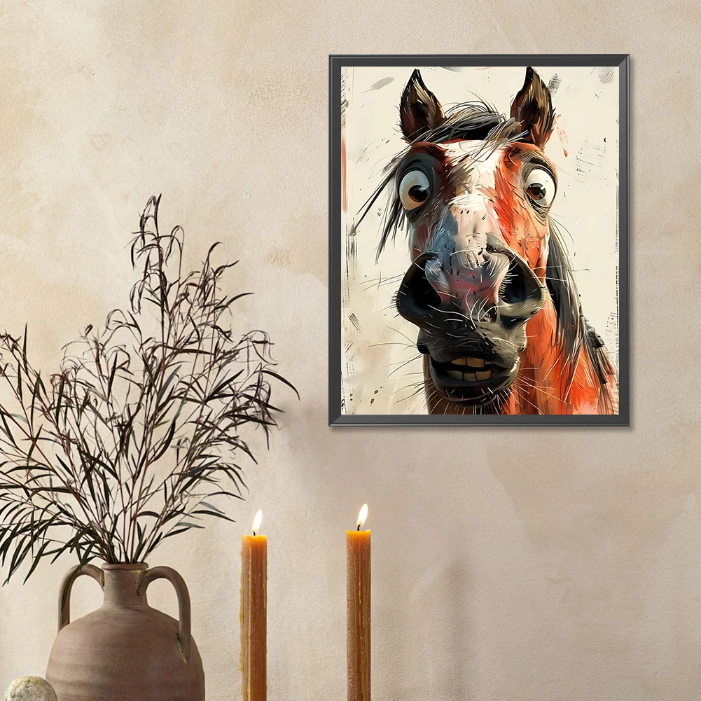 Diamond Painting - Full Round Drill - Funny Donkey(Canvas|40*50cm)