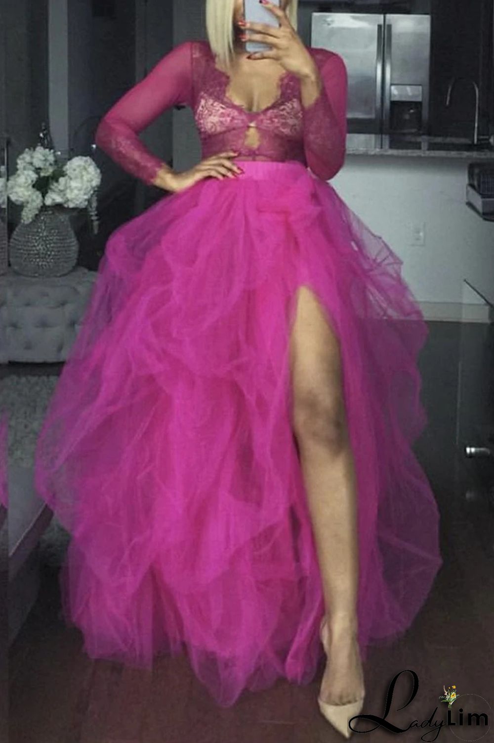 High Waist Elastic Casual Mesh Puffed Women's Skirt tutu Lady Tulle Skirt