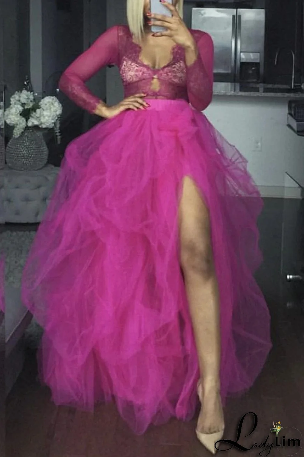 High Waist Elastic Casual Mesh Puffed Women's Skirt tutu Lady Tulle Skirt