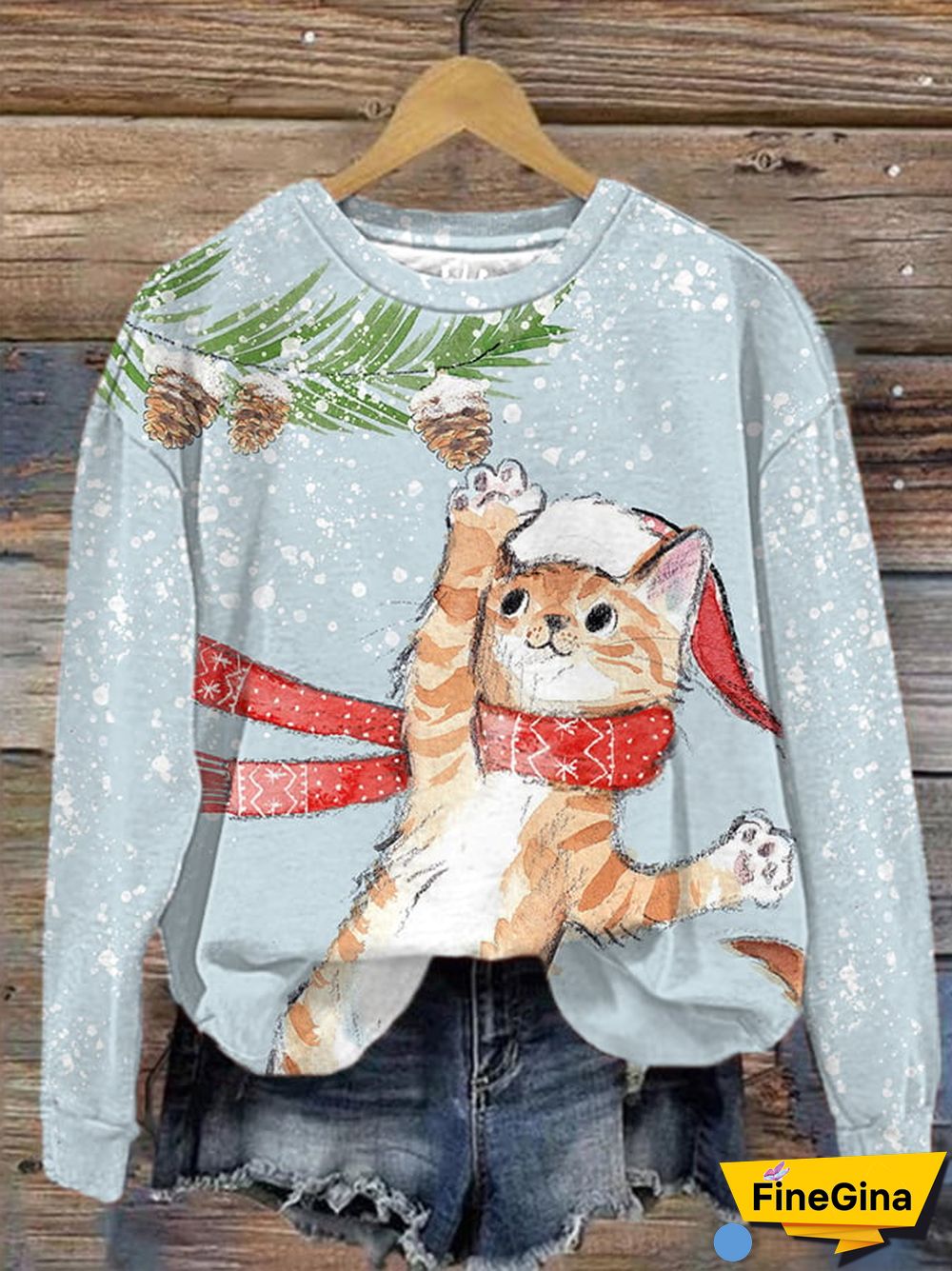 Women's Winter Cat Casual Sweatshirt