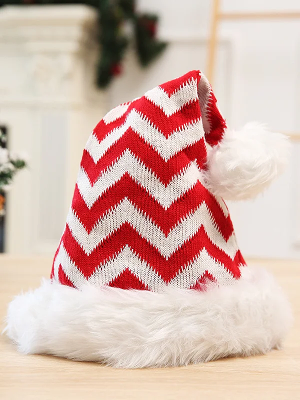 Women Striped Hat Christmas Old Print Hat