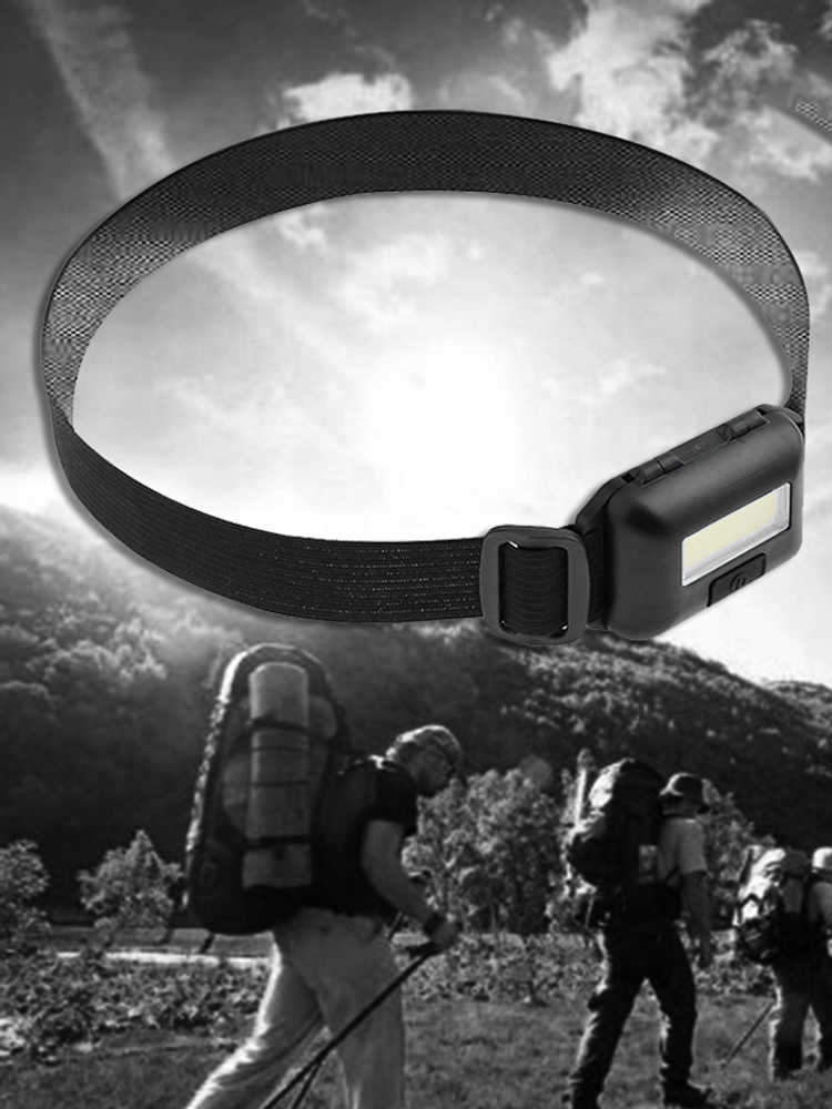 

3 Modes Waterproof COB LED Flashlight Outdoors Headlight Headlamp Torch, Black, 501 Original