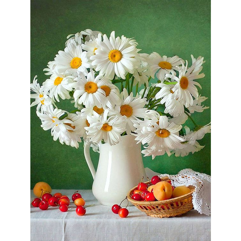 

(Multi-Size) Flower - Round/Square Drill Diamond Painting, Round diamond 30*40cm, 501 Original