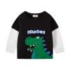 Kid Baby Boy Dinosaur Long-sleeved Round Neck Shirts