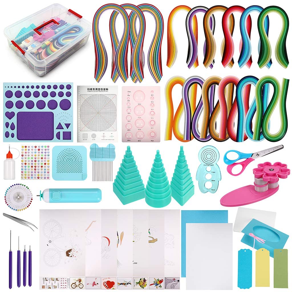 Paper Quilling Kit with 1860 Strips and Quilling Tools and Storage Box