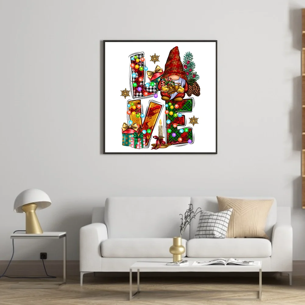 Full Round Diamond Painting 30*30cm - Christmas Love
