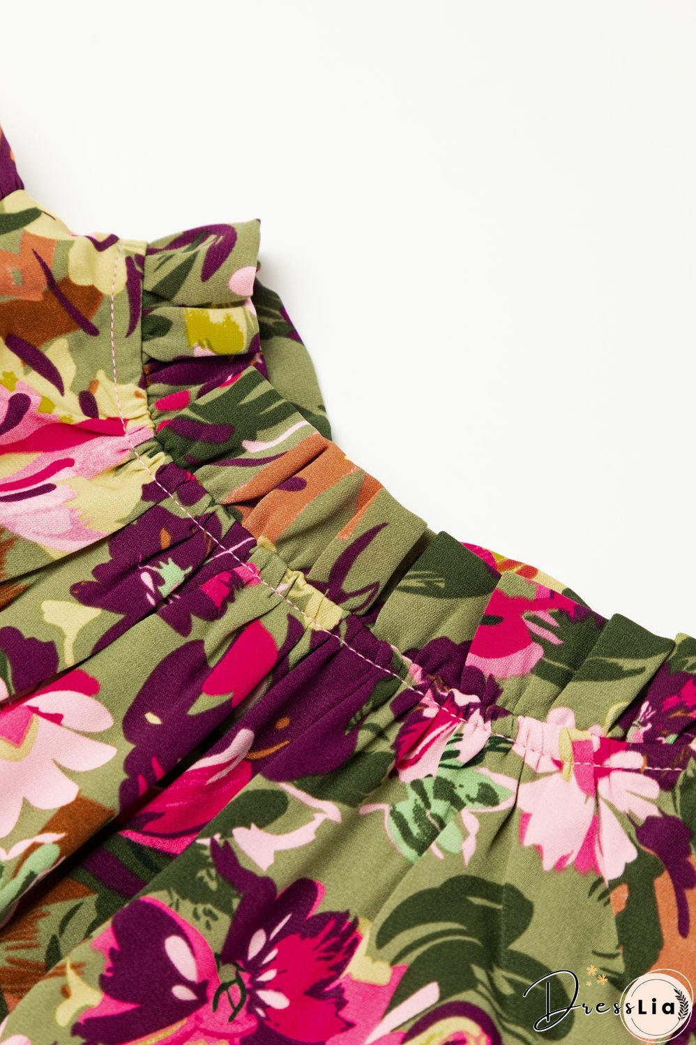 Flutter Sleeve Frilled Neck Mini Dresses