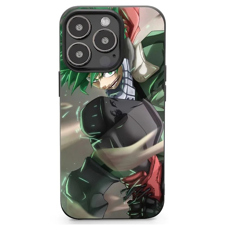 Green Eyes Green Hair Izuku Midoriya My Hero Academia Anime My Hero Academia Phone Case Mobile Phone Shell IPhone 13 and iPhone14 Pro Max and IPhone 15 Plus Case - Heather Prints Shirts