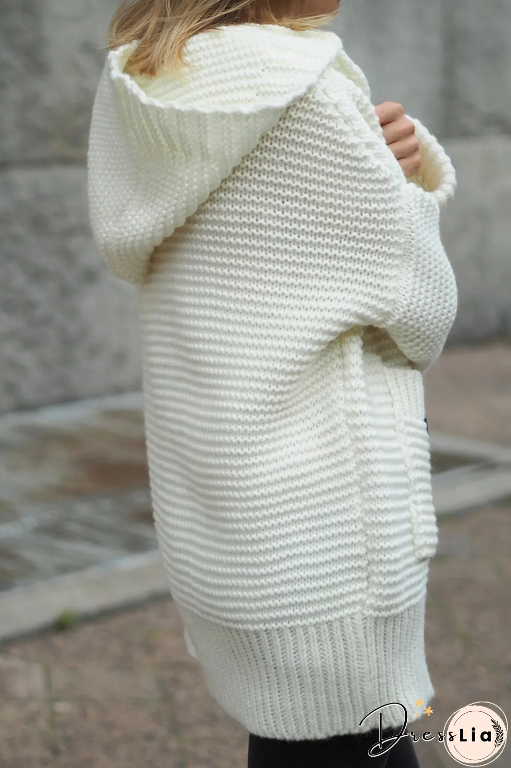 Casual Solid Pocket Hooded Collar Tops Sweater(6 Colors)