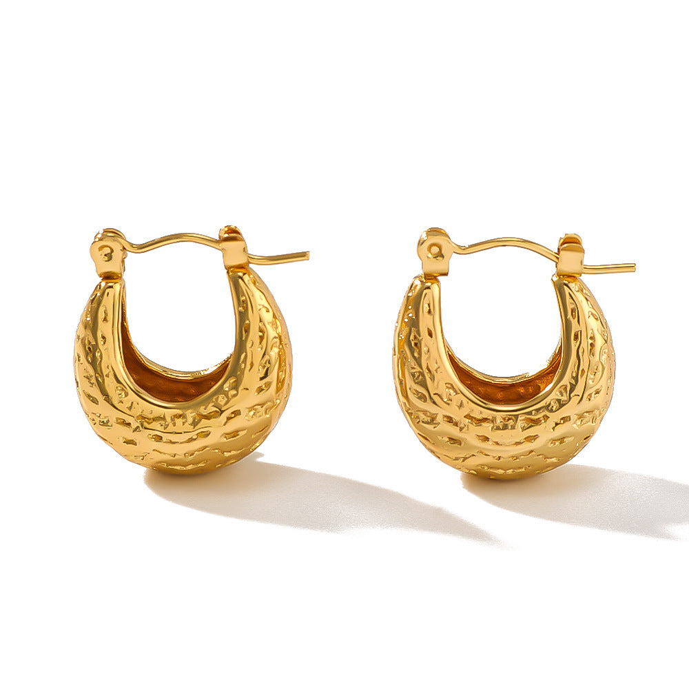 IG Style U-Shape U-Shape Stainless Steel Electroplating Earrings