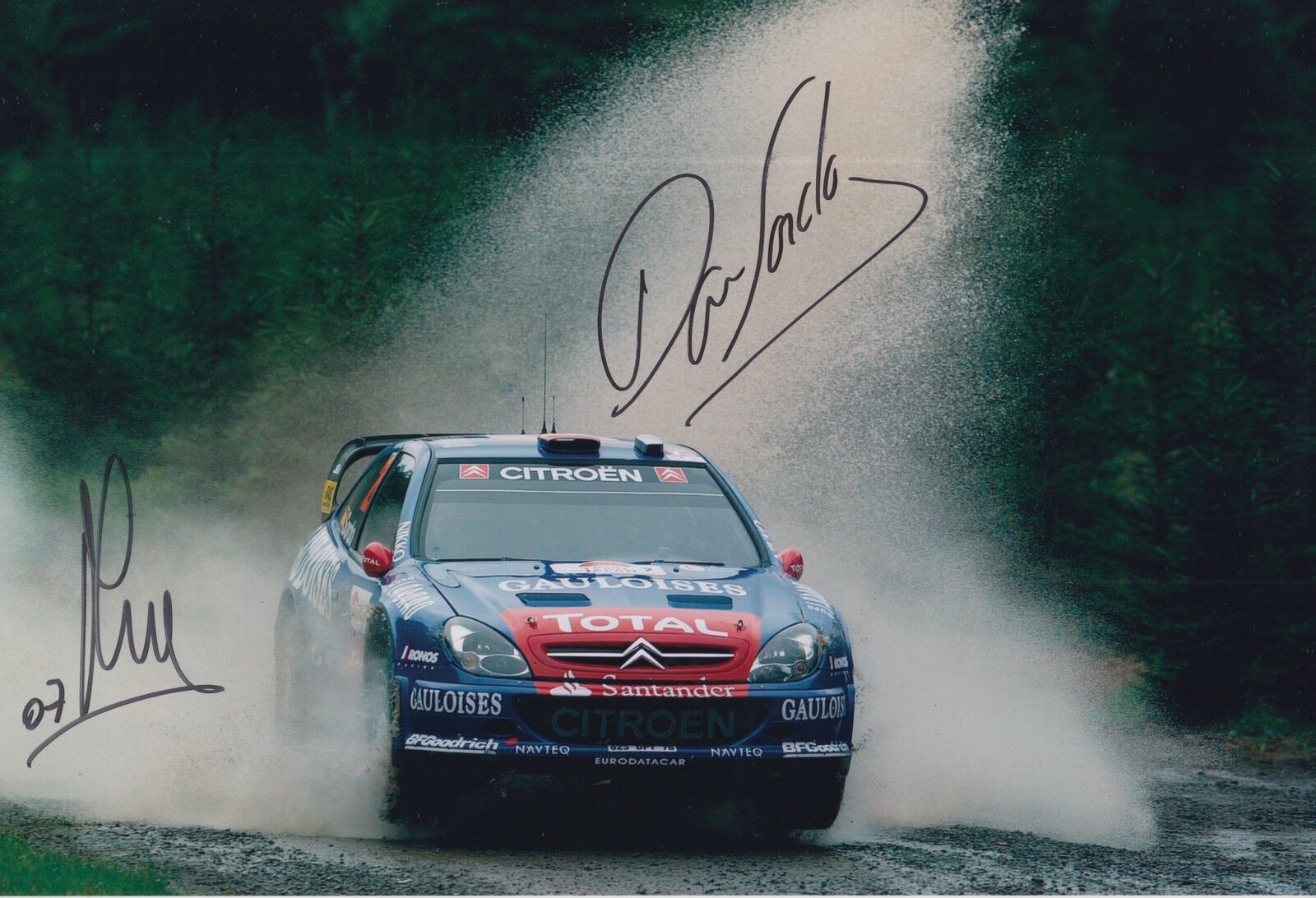 Dani Sordo and Marc Marti Hand Signed 12x8 Photo Poster painting Citroen Rally 5.