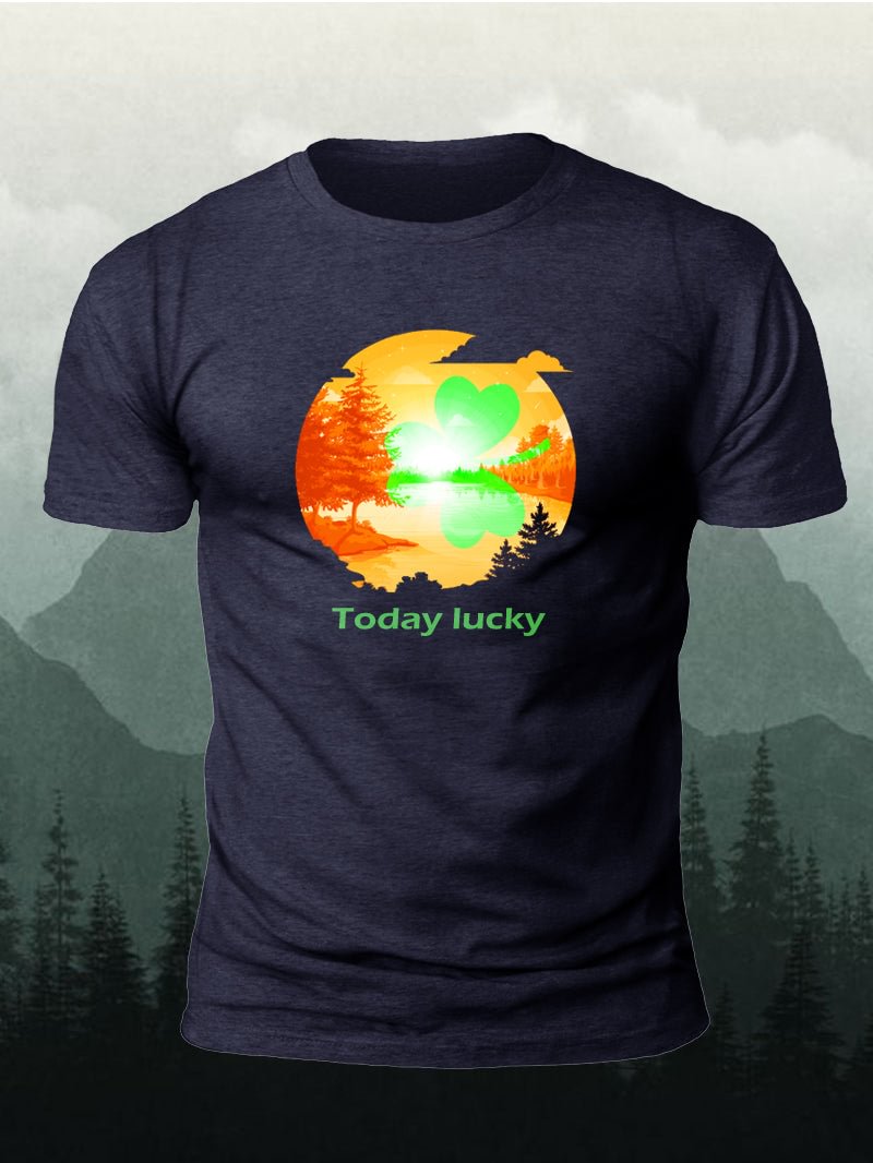 Men's St Patrick's Day Mountain Short-Sleeved Shirt in  mildstyles