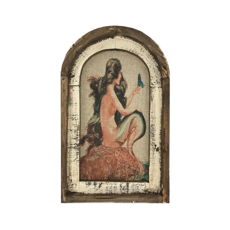 Mermaid Wall Art Rustic Farmhouse Decor