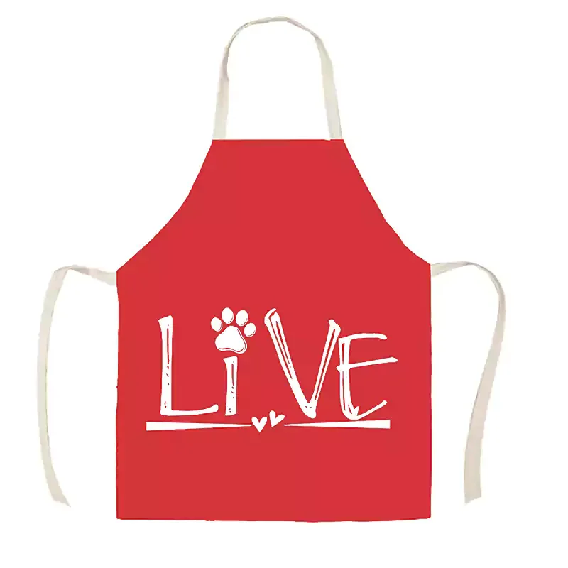 Letclo™Linen Kitchen Apron - Live(Dog) letclo 