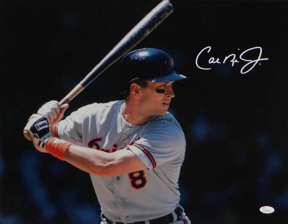 Cal Ripken Jr Orioles Autographed 16x20 Batting Photo Poster painting - JSA W Auth *White Right