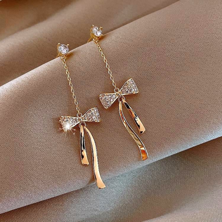 Crystal Bow Earrings