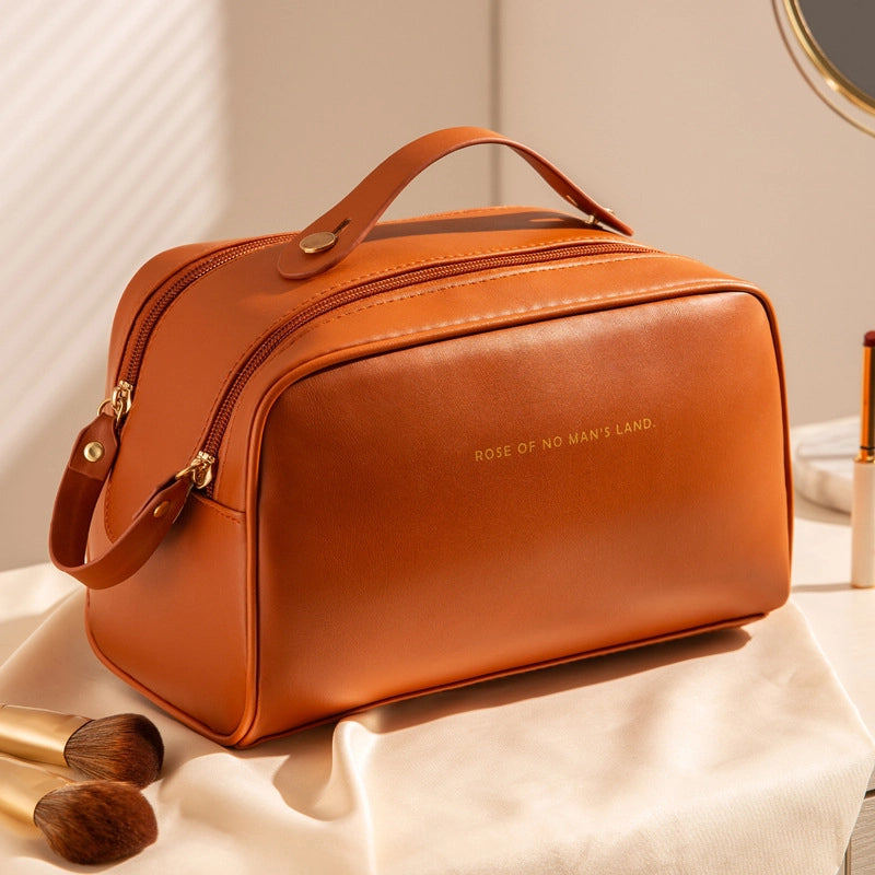 Women’s All Seasons Pu Leather Basic Cosmetic Bag