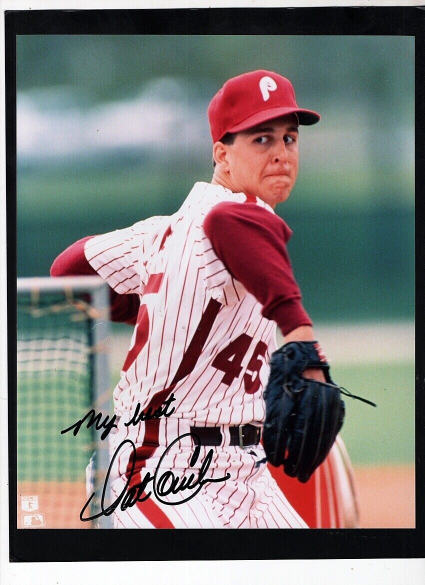 1989-92 PAT COMBS-PHILADELPHIA PHILLIES AUTOGRAPHED COLOR 8X10 Photo Poster painting