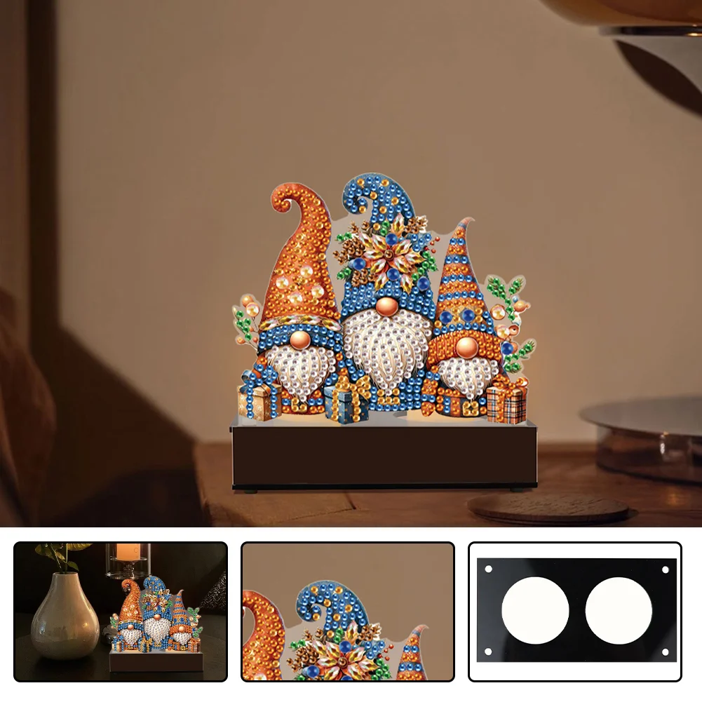 DIY Gnome Diamond Painting Candle Holder Ornaments Aromatherapy Candle Holder