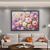(US Only)Full Embroidery Egyptian Cotton Thread 14CT Printed Flowers Cross Stitch126x97cm