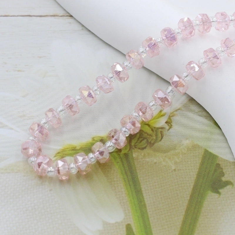 1 Set Diameter 6 Mm Hole 1~1.9mm Artificial Crystal Glass Glittery Beads