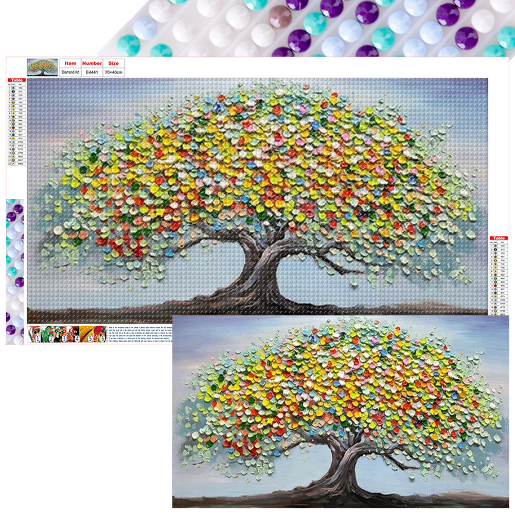 Dream Tree 70*40cm(canvas) full round drill diamond painting