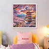 Mount Fuji-11CT Stamped Cross Stitch 45*45cm/17.72*17.72in tapestrymarket