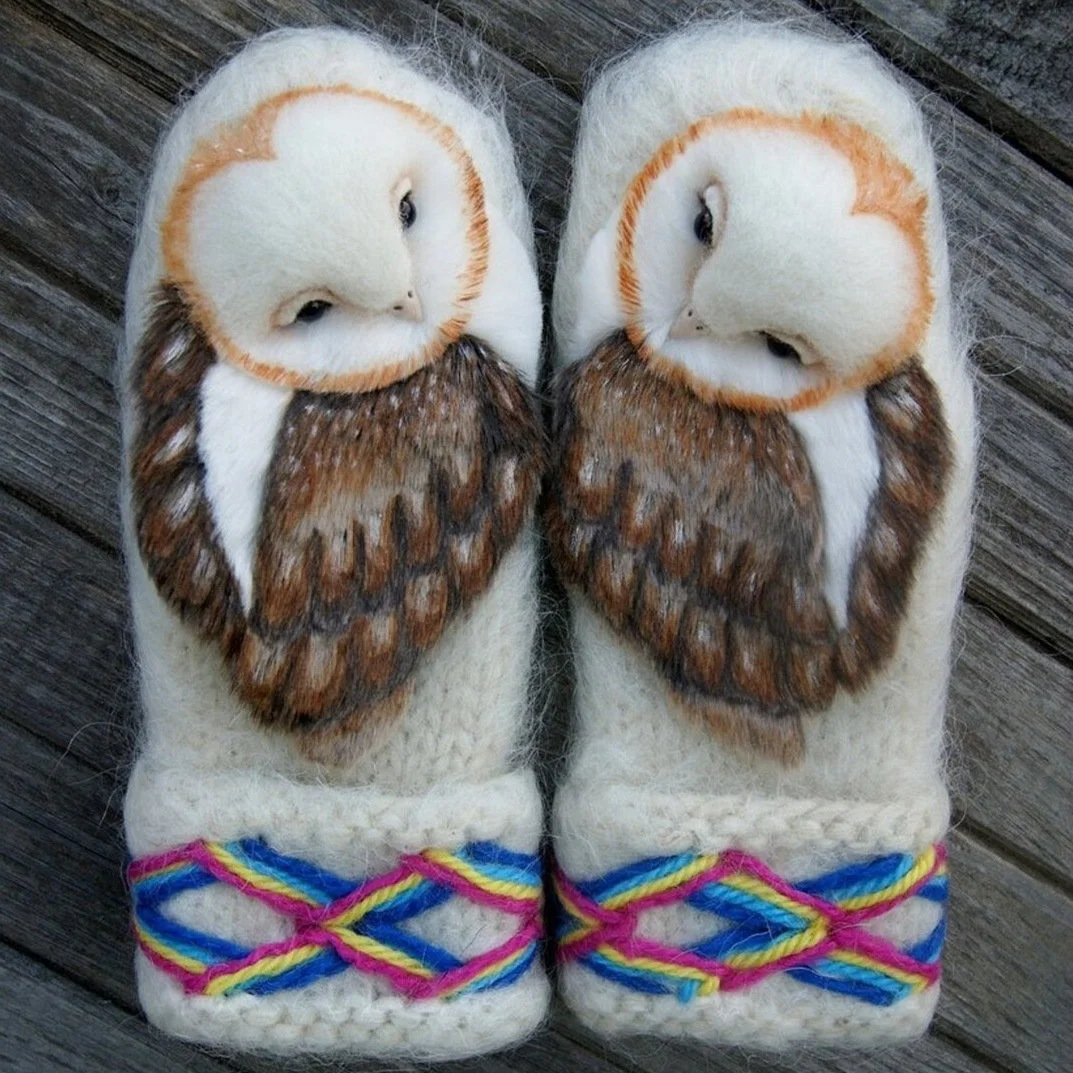 Bazeec™Hand Knitted Wool Nordic Mittens with Owls (Buy 2 Free Shipping)