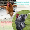 Chicken Catcher Leg Hook,37 to 63 in Hook for Catching Chickens with Telescopic Extension Pole Long Handle Animal Catcher Pole Heavy Duty Stainless Steel Tube Poultry Hook Fowl Catcher Sturdy